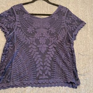 Navy blue Lace t shirt